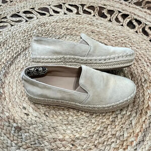 Vince - Upton Womens Jute Canvas Slip On Espadrilles 6.5